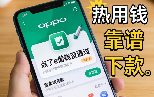 急用钱在OPPO手机里点了e借钱没通过，还有哪些靠谱的下款口子？
