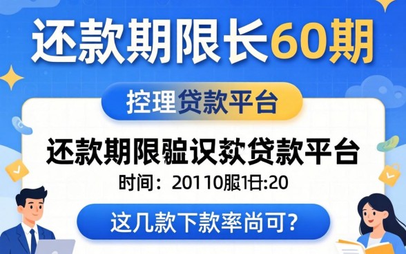 揭秘还款期限长60期的贷款平台，这几款下款率尚可