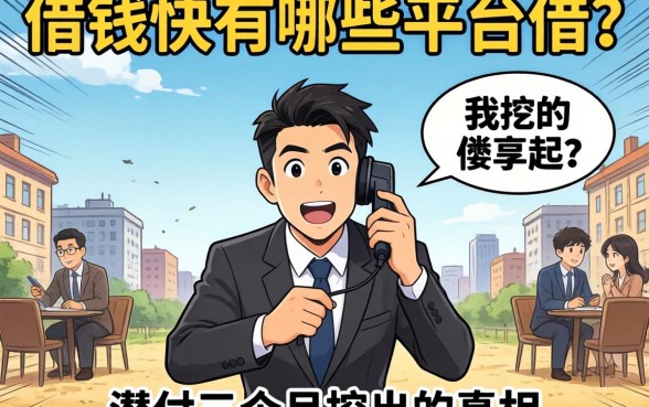 平台借钱快有哪些平台可借？我潜伏三个月挖出的真相