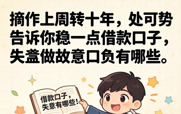 做生意周转十年，告诉你稳一点的借款口子有哪些