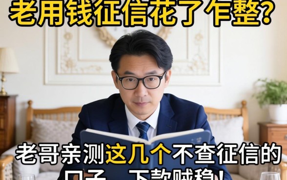 急用钱征信花了咋整?老哥亲测这几个不查征信的口子,下款贼稳!