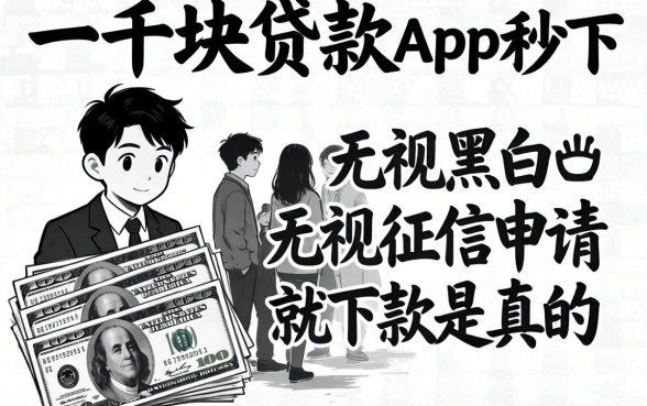 我借一千块的贷款app秒下的,无视黑白无视征信申请就下款是真的吗