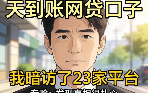 当天能到账的网贷口子:我暗访了23家平台,发现真相很扎心