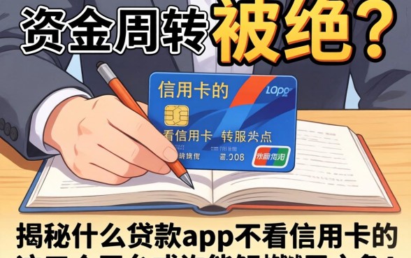 急需资金周转却因信用卡被拒?揭秘什么贷款app不看信用卡的,这五个平台或许能解燃眉之急!
