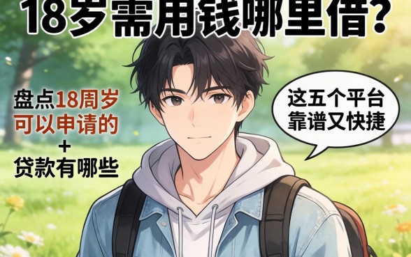 刚满18岁急需用钱哪里借？盘点18周岁可以申请的贷款有哪些，这五个平台靠谱又快捷