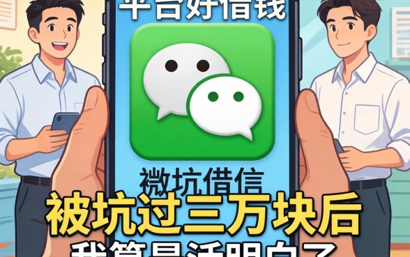 微信什么平台好借钱？被坑过三万块后我算是活明白了