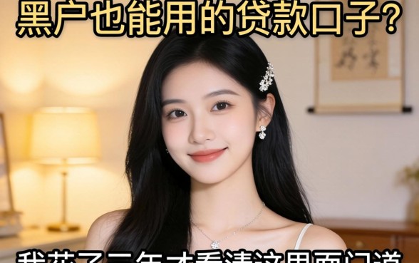 黑户也能用的贷款口子?我花了三年才看清这里面的门道