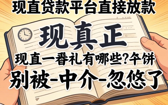 真正贷款平台直接放款的有哪些?别被-中介-忽悠了