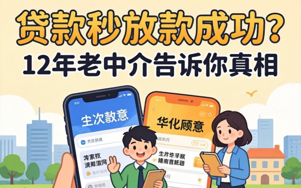 什么贷款秒放款成功？12年老中介告诉你真相