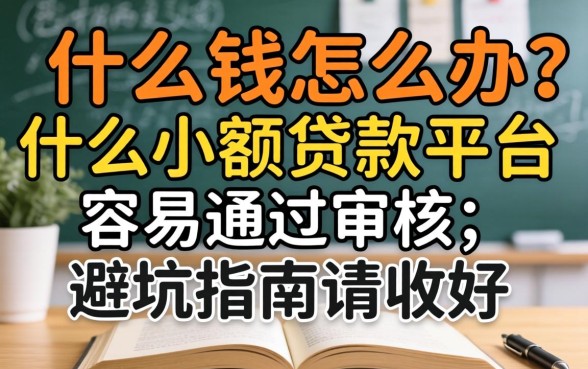 急需用钱怎么办？什么小额贷款平台容易通过审核？这篇避坑指南请收好