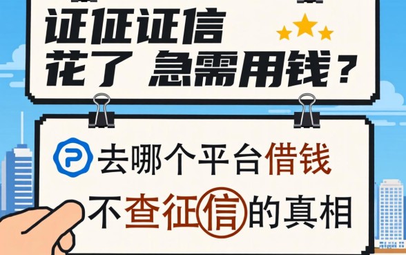 征信花了急需用钱？去哪个平台借钱不查征信的真相
