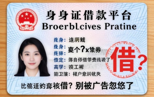 一张身份证借款平台有哪些可以借?别被广告忽悠了