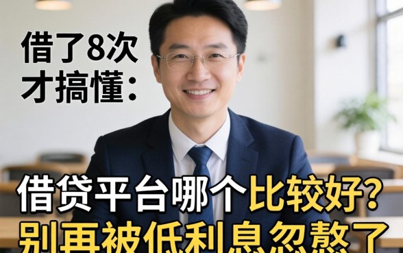 借了8次才搞懂:借贷平台哪个比较好?别再被低利息忽悠了