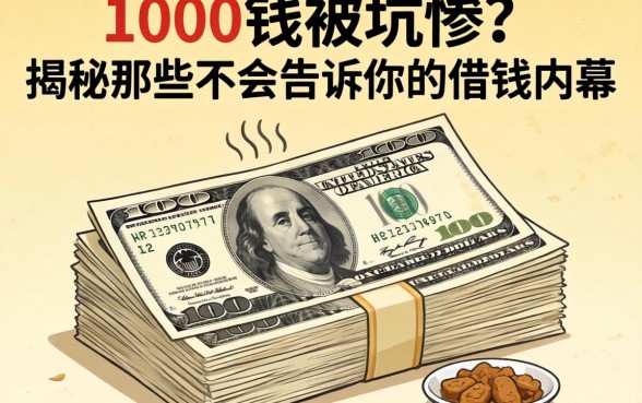 借1000块钱被坑惨?揭秘那些不会告诉你的借钱内幕