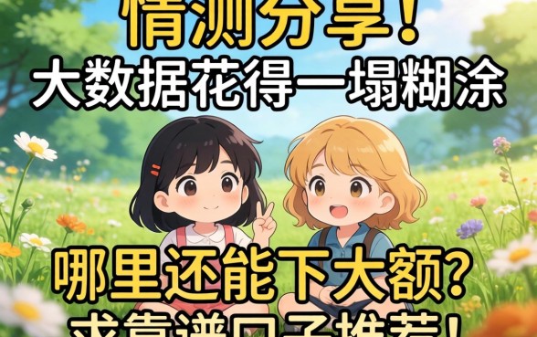 实测分享：大数据花得一塌糊涂，哪里还能下大额？求靠谱口子推荐！