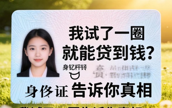 光凭身份证就能贷到钱？我试了一圈告诉你真相