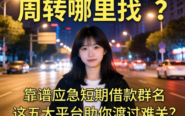 深夜急需周转哪里找?靠谱的应急短期借款群名有哪些?这五大平台助你渡过难关