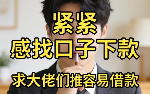 手头紧想找口子下款，求大佬们推荐几个容易借款的平台名字！