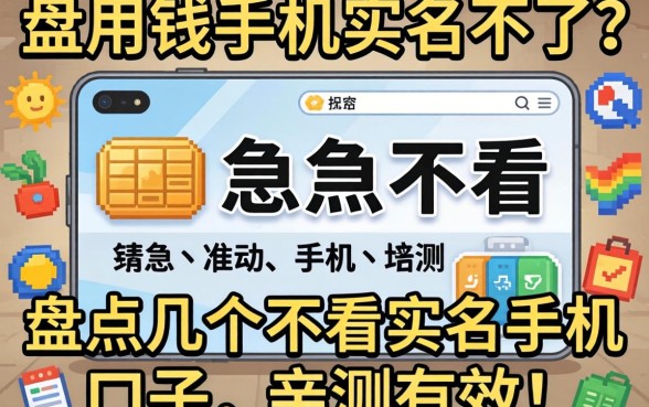 急用钱手机实名不了？盘点几个不看实名手机的口子，亲测有效！