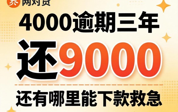 网贷4000逾期三年要还9000,还有哪里能下款救急?