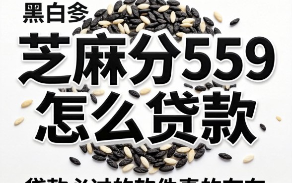 芝麻分559怎么贷款，黑白贷款必过的软件真的存在吗