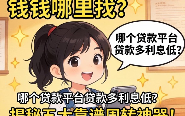 急需用钱哪里找？哪个贷款平台贷款多利息低？揭秘五大靠谱周转神器！