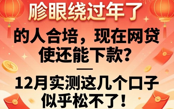 眼看就要过年了，现在网贷还能下款吗？12月份实测这几个口子似乎松了不少！