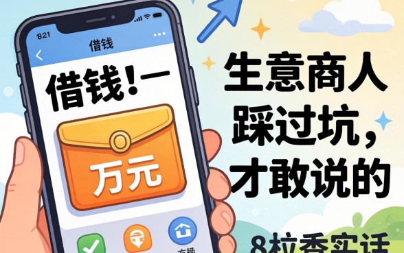 用手机如何借钱一万元?生意人踩过坑才敢说的实话