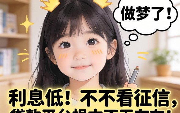 别做梦了,利息低不看征信的贷款平台根本不存在