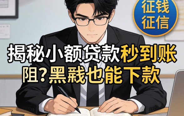 急需用钱却因征信受阻？揭秘小额贷款秒到账黑户也能下款的真相与避坑指南