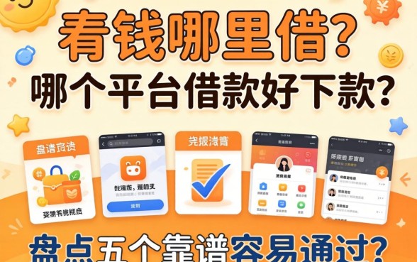 急需用钱哪里借？哪个平台借款好下款？盘点五个靠谱容易通过的平台