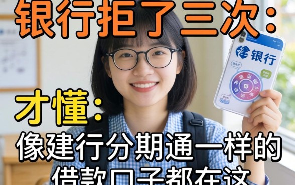 被银行拒了三次才懂：像建行分期通一样的借款口子都在这