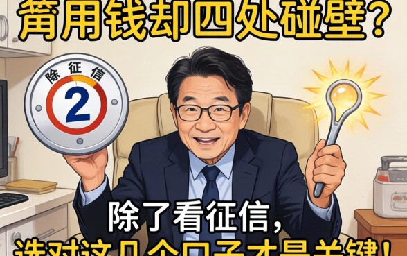 急用钱却四处碰壁？除了看征信，选对这几个口子才是关键！