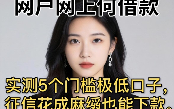 黑户网上如何借款?实测5个门槛极低的口子,征信花成麻花也能下款