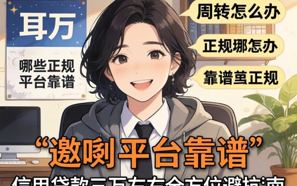 急需三万周转怎么办？哪些正规平台靠谱？信用贷款三万左右全方位避坑指南