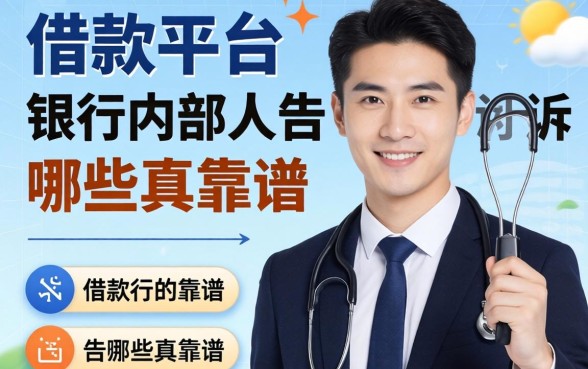 求几个好点的借款平台？银行内部人告诉你哪些真靠谱