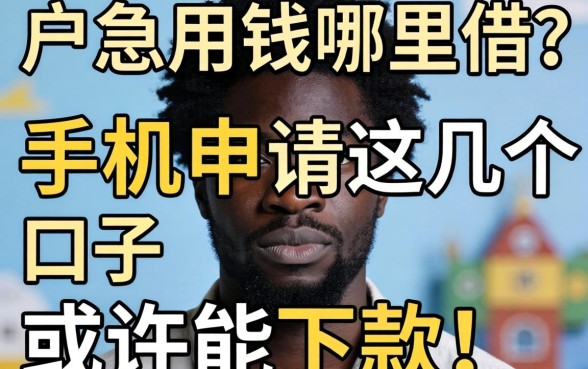 黑户急用钱哪里借？手机申请这几个口子或许能下款！
