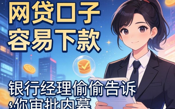 哪些网贷口子容易下款呢？银行经理偷偷告诉你审批内幕