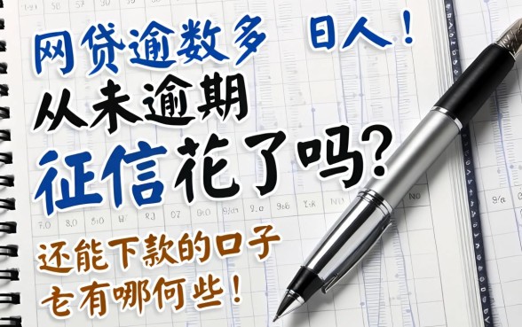 网贷笔数多但从未逾期,征信花了吗?还能下款的口子有哪些?