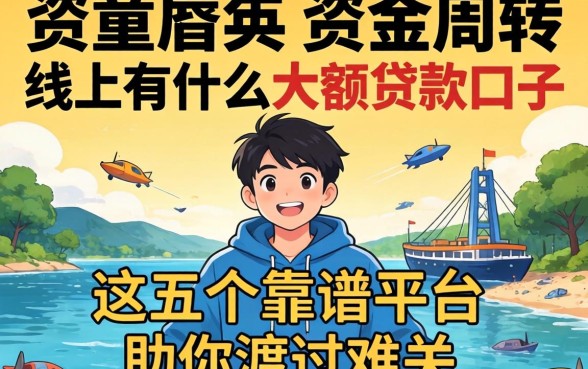 急需资金周转？线上有什么大额贷款口子？这五个靠谱平台助你渡过难关