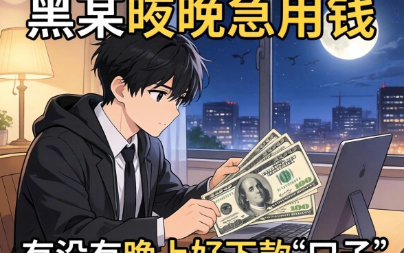 求助！我是黑户晚上急用钱，有没有晚上好下款的口子推荐？