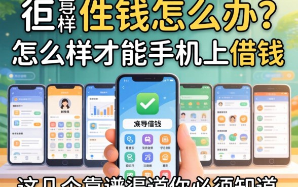 急需用钱怎么办？怎么样才能手机上借钱？这几个靠谱渠道你必须知道