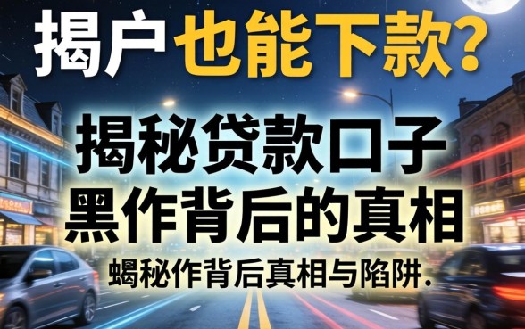 黑户也能下款？揭秘贷款口子黑户背后的真相与陷阱