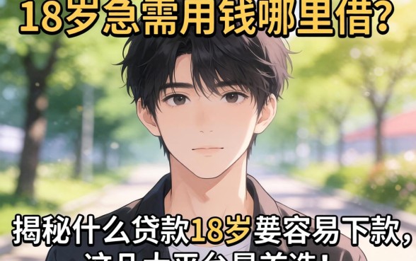 刚满18岁急需用钱哪里借?揭秘什么贷款18岁最容易下款,这几大平台是首选!