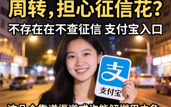 深夜急需周转却担心征信花？是否存在不查征信的支付宝入口？这几个靠谱渠道或许能解燃眉之急