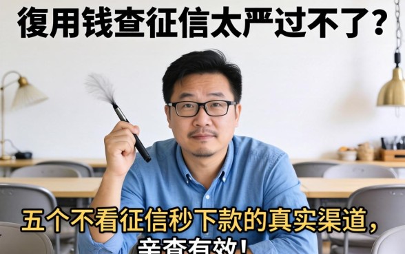 急用钱查征信太严过不了?分享五个不看征信秒下款的真实渠道,亲测有效!