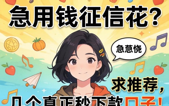 急用钱征信花？求推荐几个真正秒下款的口子！