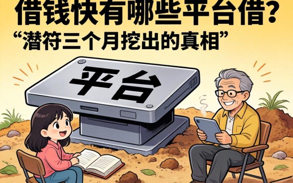 平台借钱快有哪些平台可借？我潜伏三个月挖出的真相