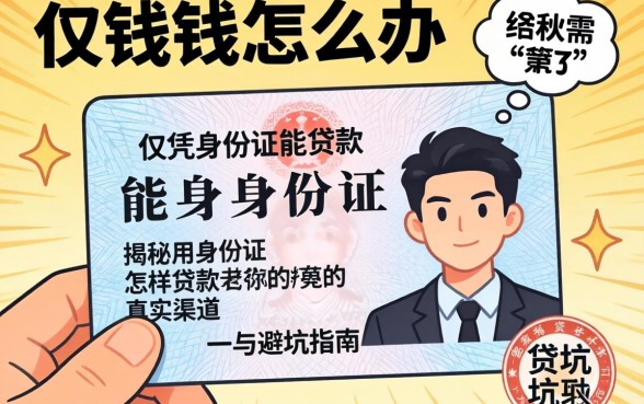 急需用钱怎么办?仅凭身份证能贷款吗?揭秘用身份证怎样贷款的真实渠道与避坑指南