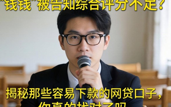 急需用钱却被告知综合评分不足？揭秘那些容易下款的网贷口子，你真的找对了吗？